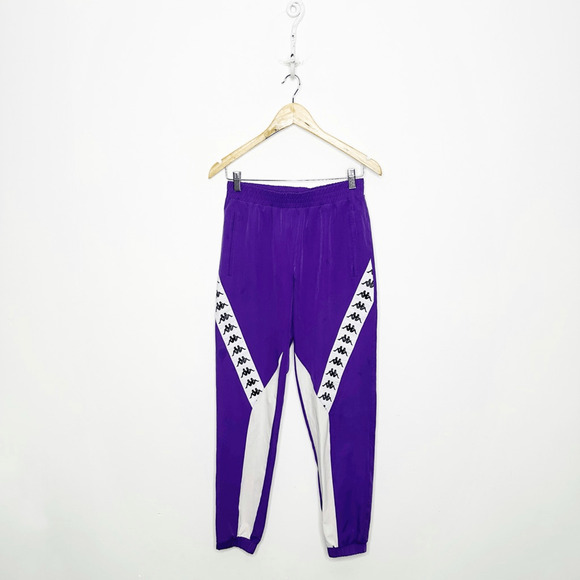 KAPPA 222 Banda Bawon Track Pants grape Purple women's XS elastic logo pull on - Picture 1 of 6